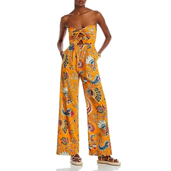 Charina Sarte Pants - Charina Sarte Talaia Ribbon Jumpsuit orange, medium